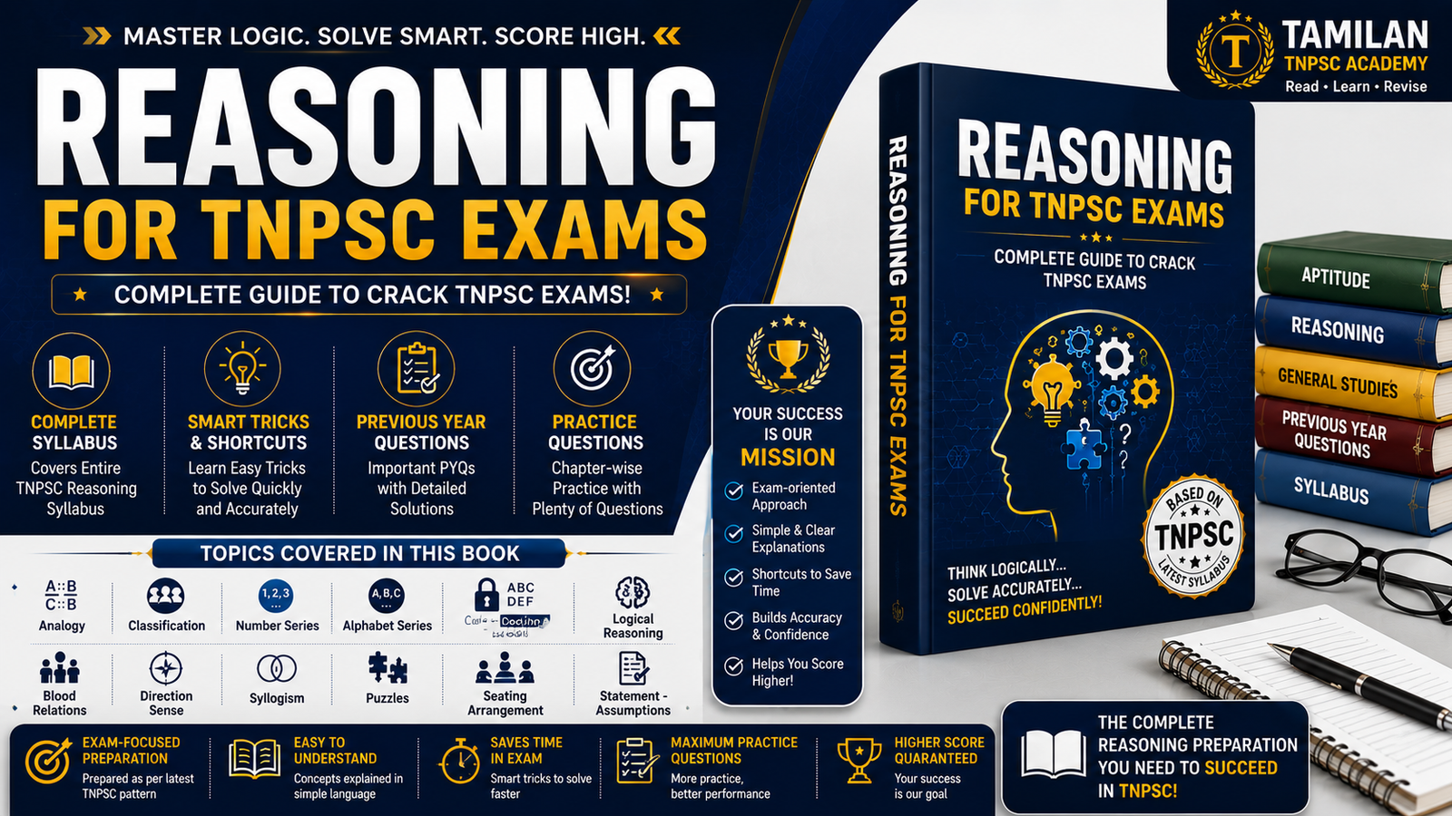REASONING – TOPIC-WISE & LEVEL-WISE E-BOOK BY TAMILAN TNPSC ACADEMY
